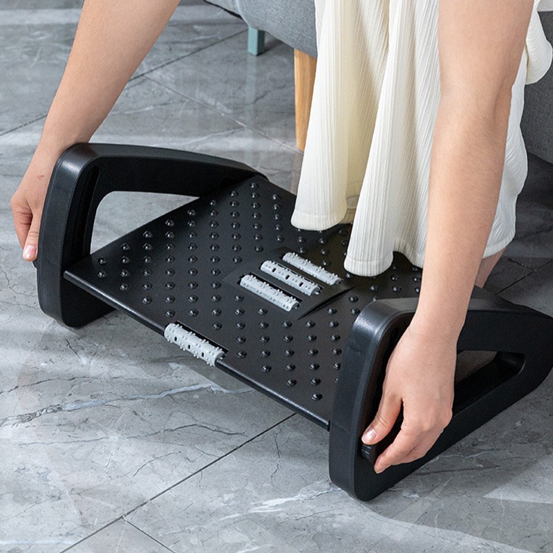 Ergonomic Foot Rest Under Desk | Adjustable Height & Massage Roller