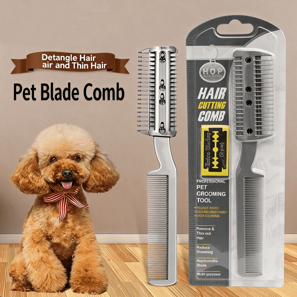 Professional Pet Hair Cutting Comb with Replaceable Blades | Captain Fam thumbnail 3
