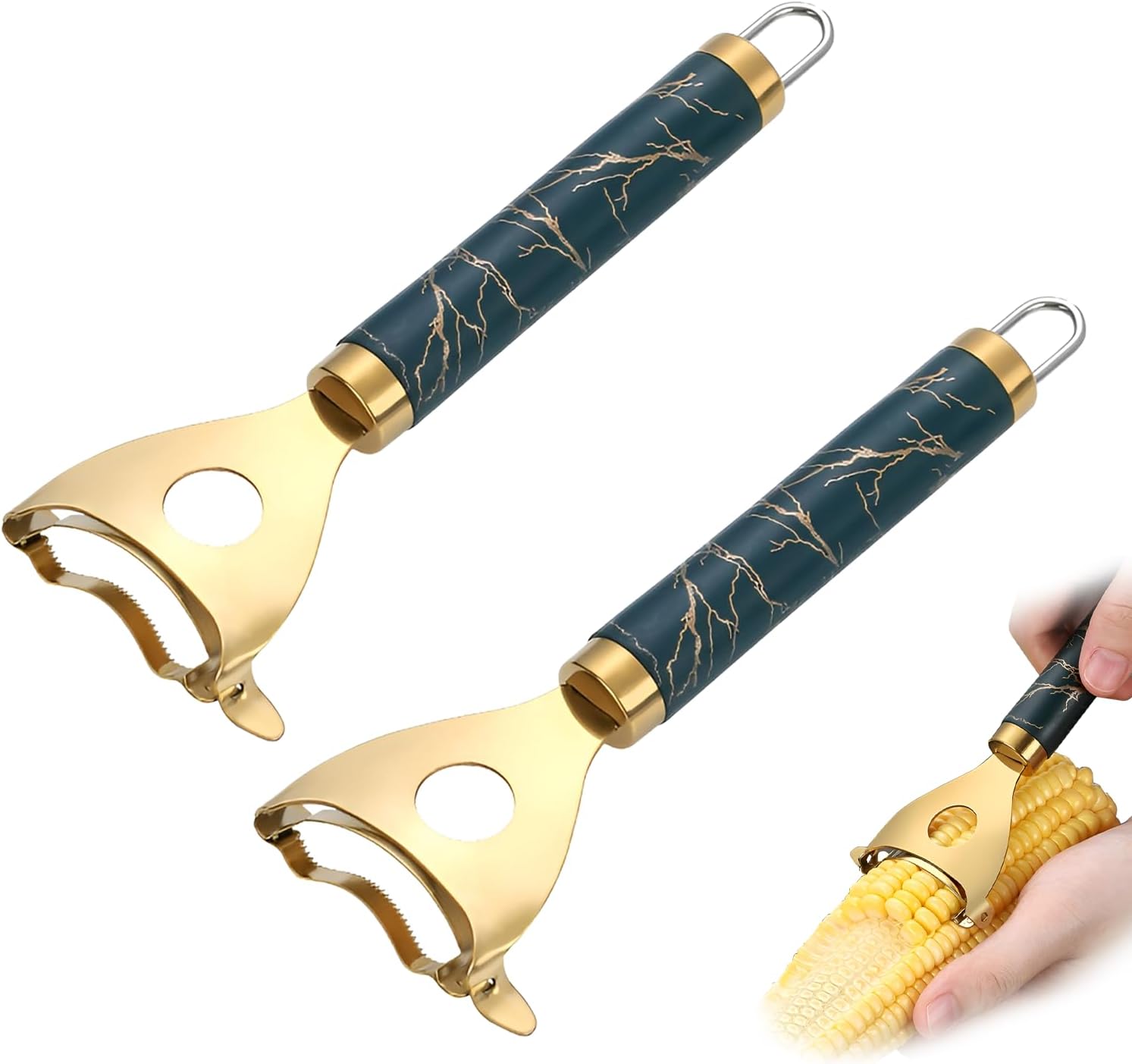 2 Pack Corn Peeler Stainless Steel | Fast Kernel Stripper Tool