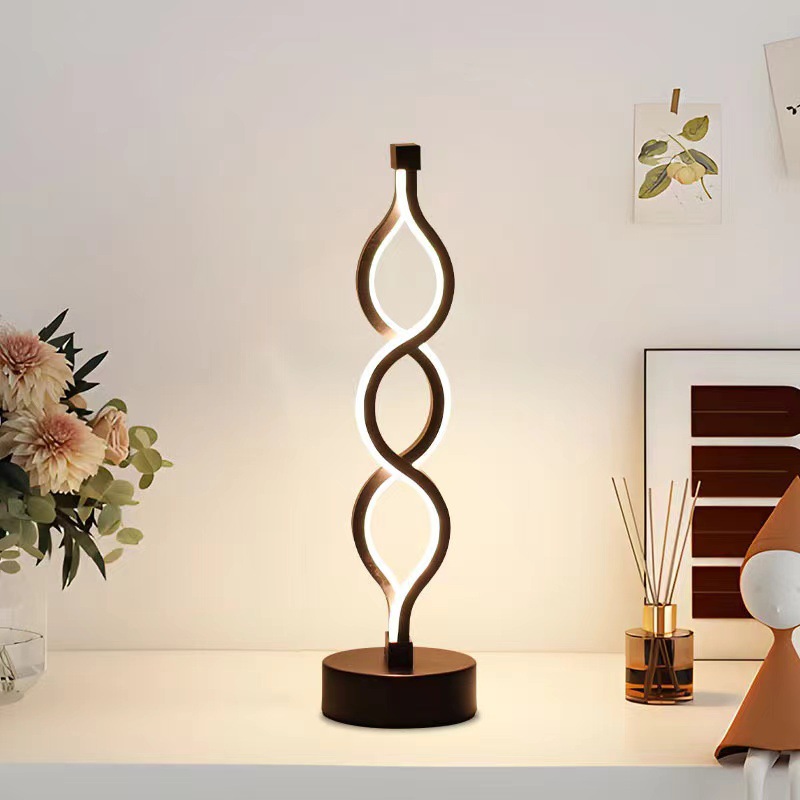 Spiral LED Desk Lamp with USB Power Supply | Adjustable Task Light
