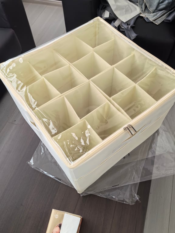 Foldable Fabric Shoe Storage Box with Dividers | Organize & Protect thumbnail 8