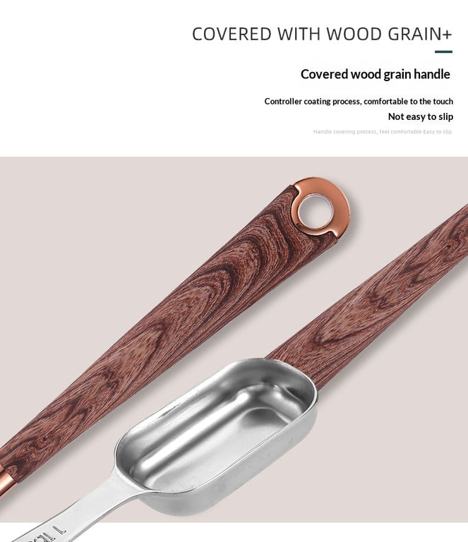 Silicone Wood-Grain Kitchen Utensil Set 12 Pieces Non-Stick Spatula thumbnail 9