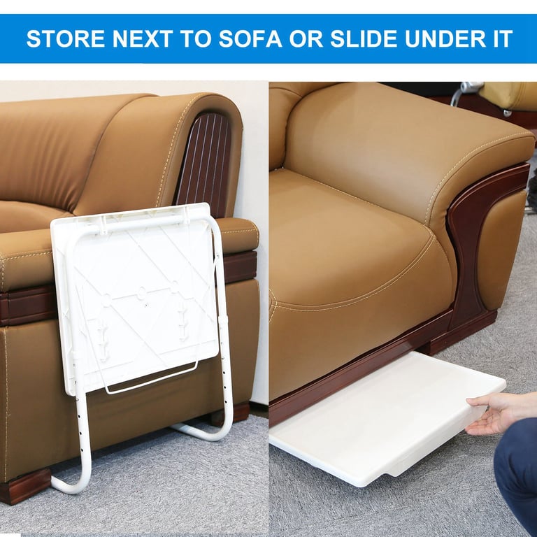 Foldable Tray Table with 6 Heights & 3 Angles | Adjustable Laptop Desk thumbnail 4