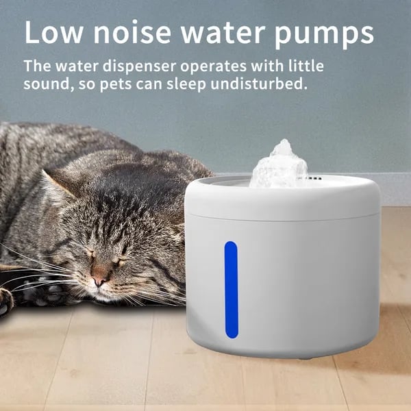 2500ML USB Round Pet Water Fountain, Automatic Cat Water Dispenser With Circulating Pump, Detachable For Easy Cleaning, Ultra-Quiet For Cats & Dogs thumbnail 6