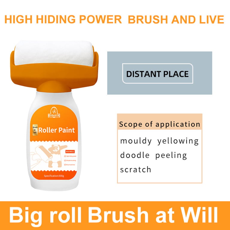 Orange Wall Roller Touch-up Paint | Water-Based, Low-Odor, All-in-One thumbnail 4