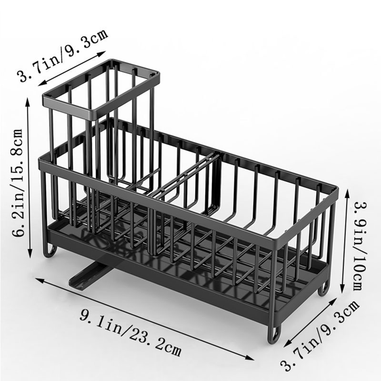 Kitchen Sink Caddy Rack Sponge Holder | Soap Dish Drain Storage thumbnail 13