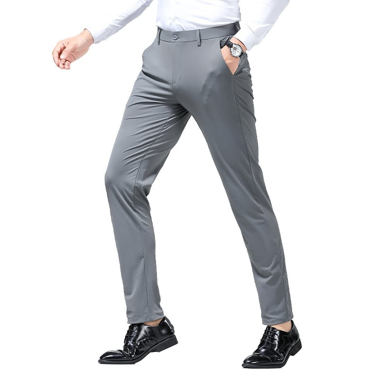 Men's Ice Silk High-Elasticity Pants | Breathable Slim Fit - image 1