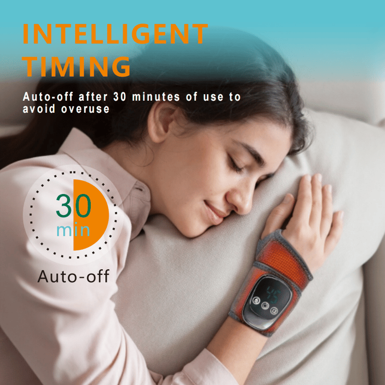 Cordless Wrist Heating Pad Wrap for Arthritis | Red Light Therapy Massager thumbnail 3