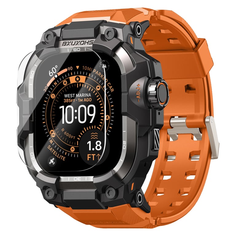 Zinc Alloy Tactical Smartwatch Case with Integrated Band | Military-Grade Protection thumbnail 3
