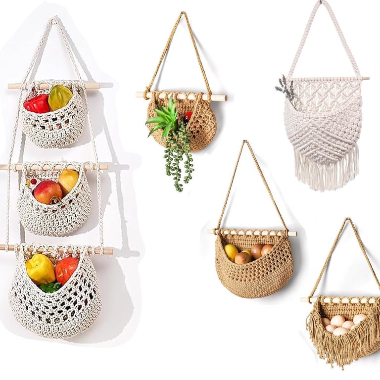 Detachable Three-Tier Kitchen Fruit and Vegetable Storage Mesh Bag | Home & Kitchen thumbnail 9