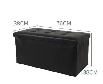 Foldable Storage Ottoman Seat | Button Tufted Bench Toy Box Canada thumbnail 1