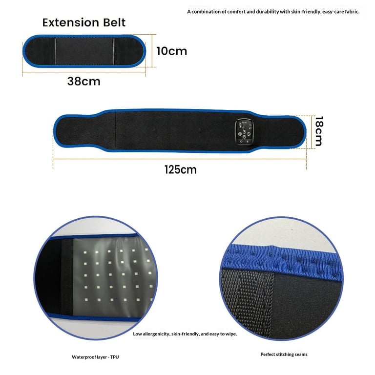 120-LED Far-Infrared Heating Massage Therapy Waist Support Belt | Health & Beauty thumbnail 3