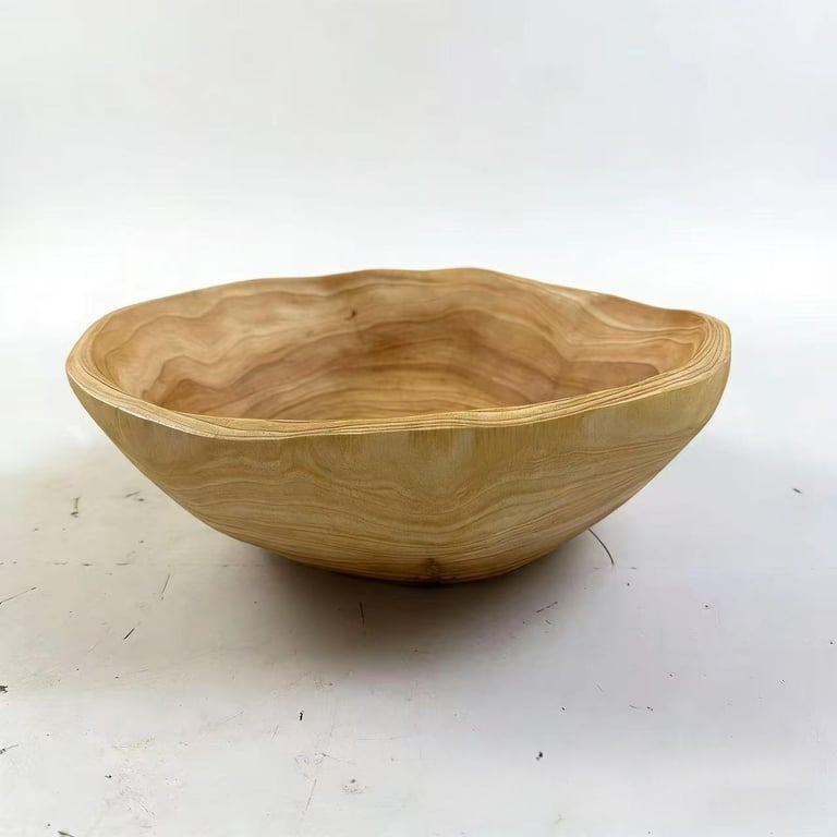 European-Style Wooden Boat-Shaped Fruit Tray | Solid Wood Serving Bowl thumbnail 12