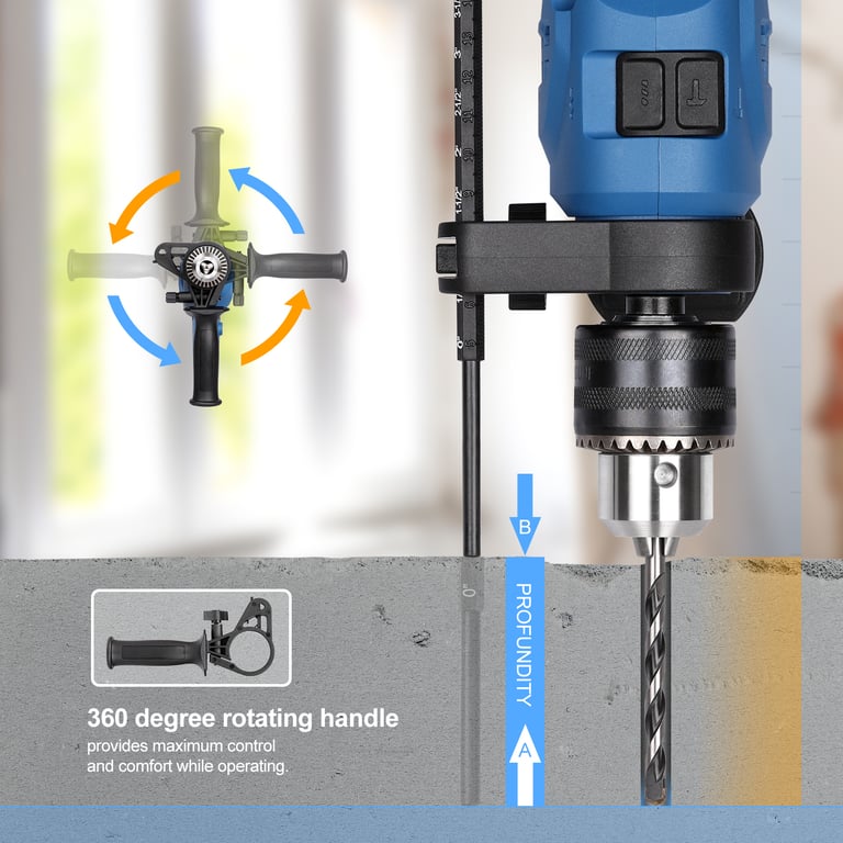 G LAXIA 550W Hammer Drill | 2-in-1 Electric Drill with 105 Accessories thumbnail 19