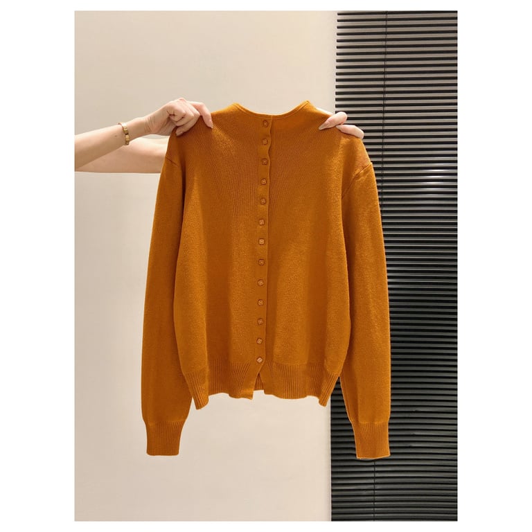 Women's Stand-Collar Knitted Cardigan | Thickened Loose-Fit Sweater thumbnail 3