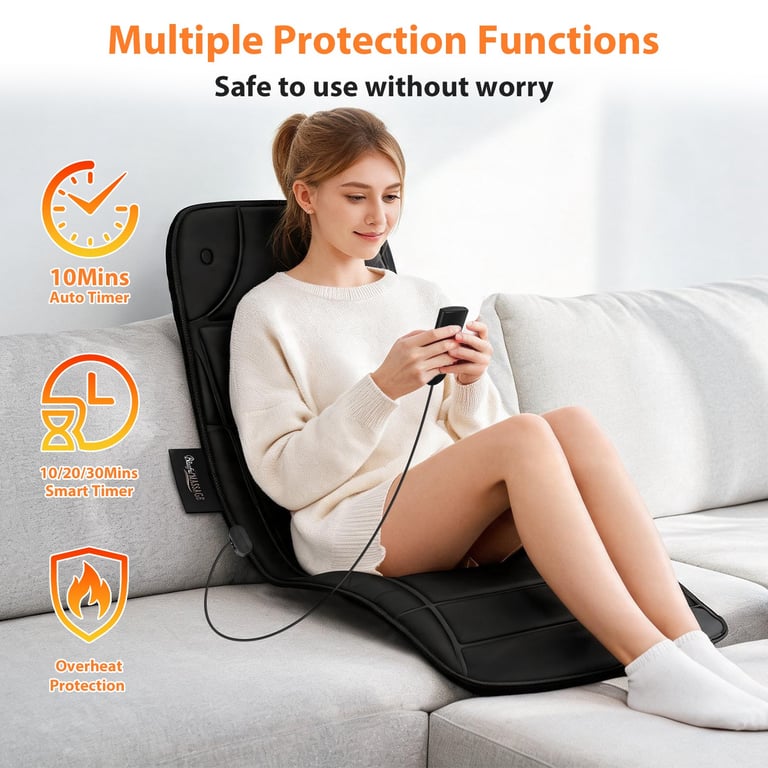 Full Body Vibration Massage Mat with Heat | 10 Motors, 9 Modes thumbnail 6
