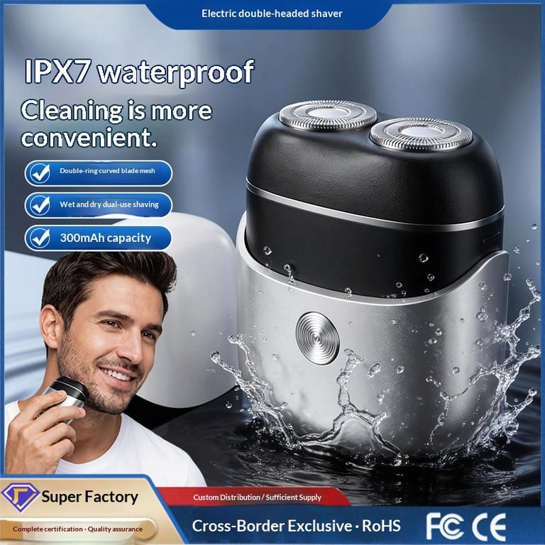 Full-Body Washable Dual-Head Magnetic Electric Shaver | Compact Travel thumbnail 13