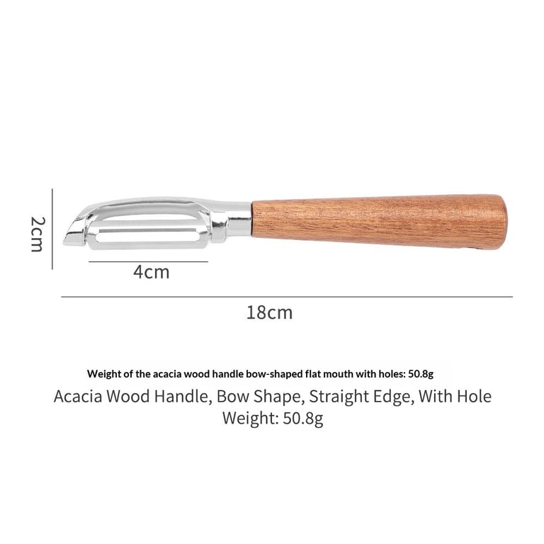 Stainless Steel Acacia Wood Peeler | Y-Shaped & I-Shaped Designs thumbnail 6
