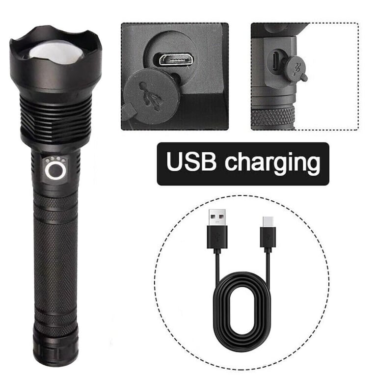 9900000LM LED Flashlight Zoom Rechargeable | Super Bright Torch thumbnail 4