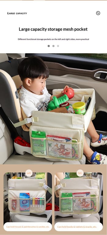 Car Baby Safety Seat Tray with Phone Holder | Padded Activity Tray thumbnail 6