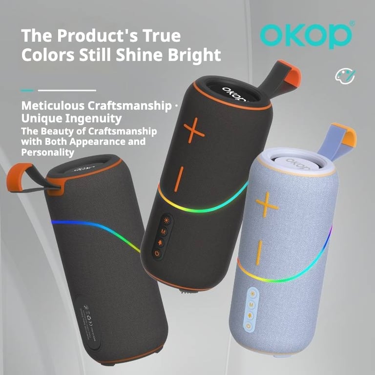 KP-806 Portable Bluetooth Speaker | Home & Kitchen Audio with RGB Lighting thumbnail 15