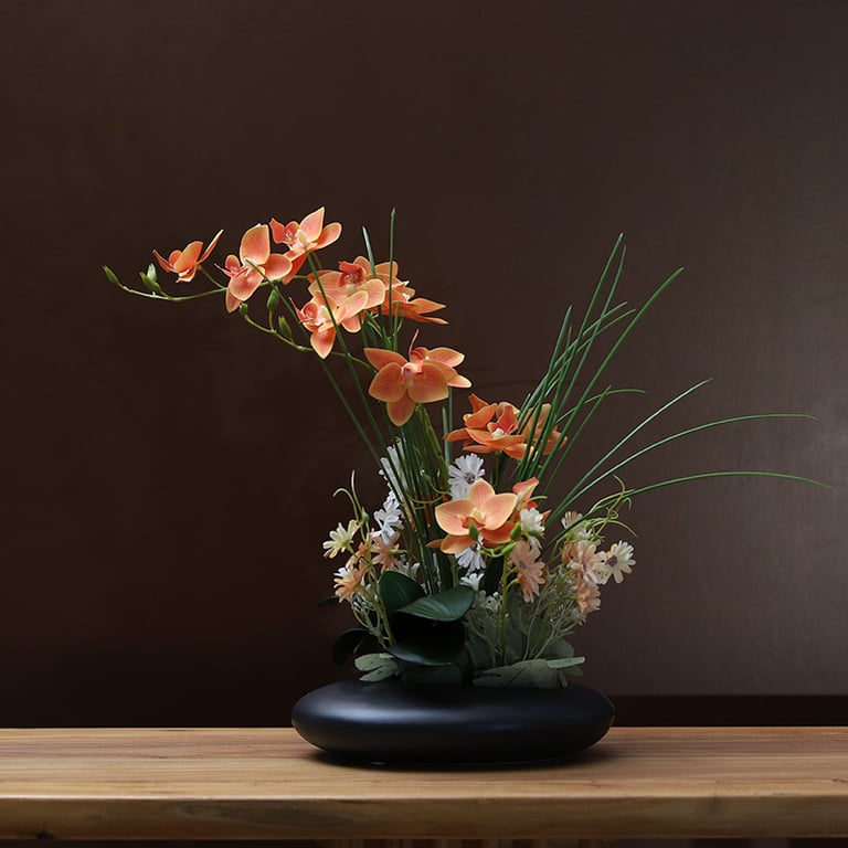 Silicone-Feel Dove Orchid Artificial Flower Arrangement | Modern Minimalist Home Decor thumbnail 12