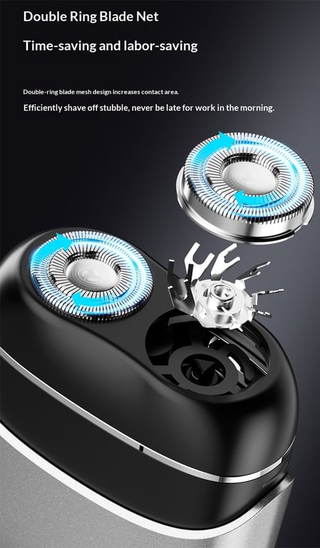 Full-Body Washable Dual-Head Magnetic Electric Shaver | Compact Travel thumbnail 11