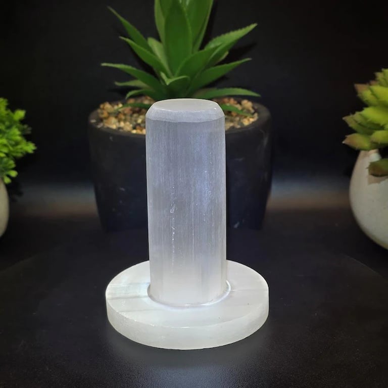 Selenite Ring Holder Storage Tray | Natural Crystal Jewelry Organizer thumbnail 3