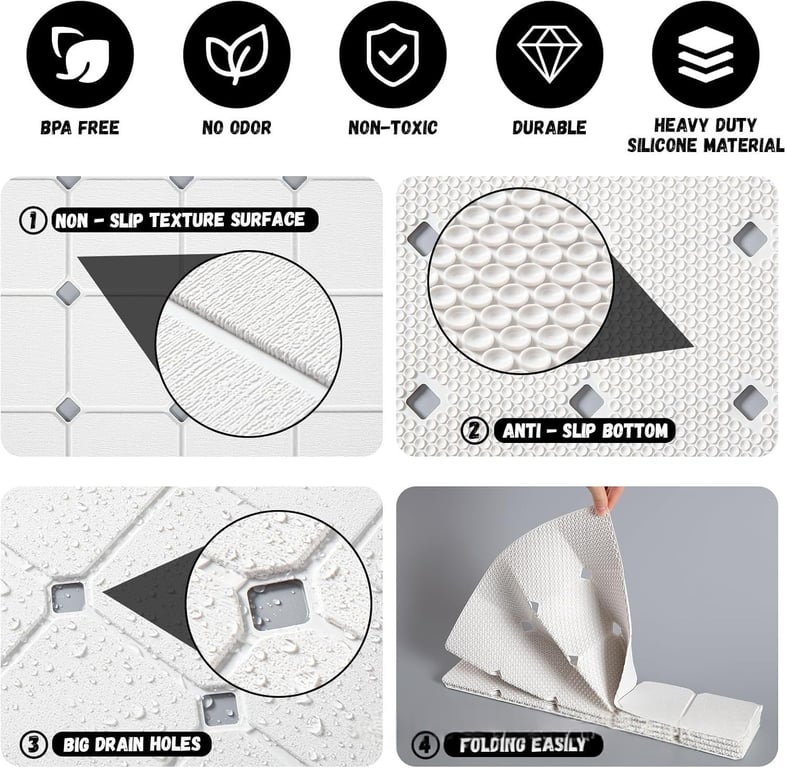 Silicone Non-Slip Massage Mat for Bathroom & Shower | Canada thumbnail 8