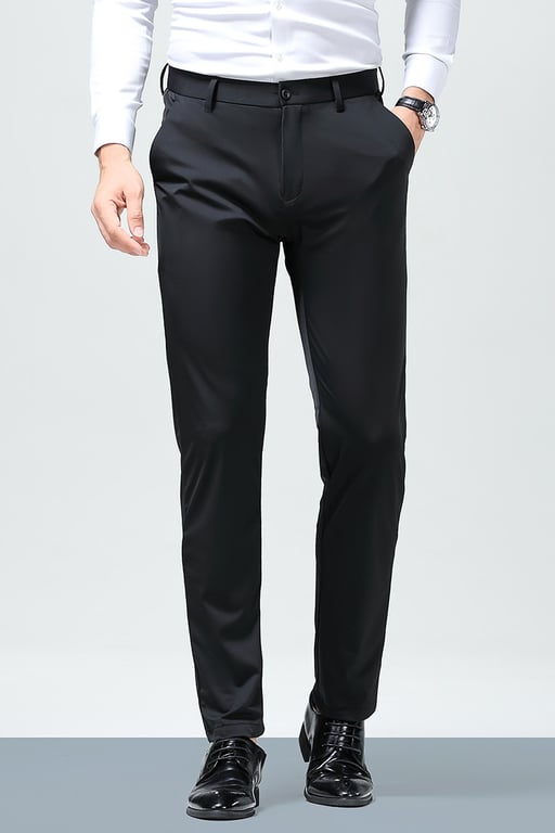 Men's Ice Silk High-Elasticity Pants | Breathable Slim Fit thumbnail 11