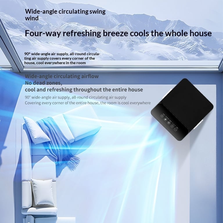 Portable Mini Cooling Fan With Oscillating Blades thumbnail 4