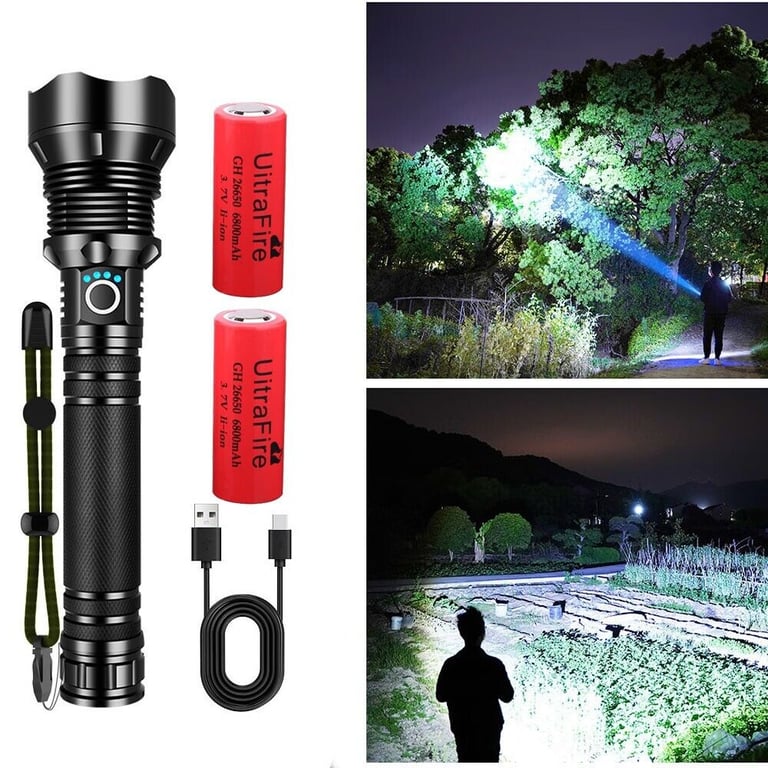 9900000LM LED Flashlight Rechargeable Zoom Torch | Super Bright thumbnail 15