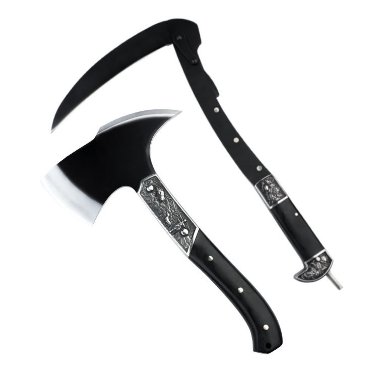 Folding Sickle & Tomahawk Axe Combo | Outdoor Garden Tool thumbnail 2