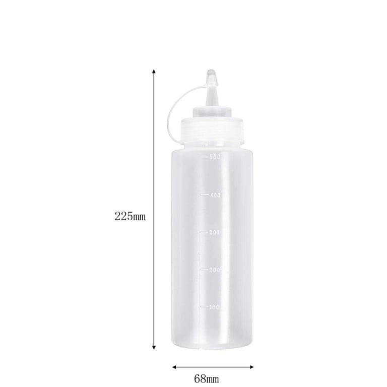 8 Pack Plastic Squeeze Bottles 500ml | Food-Grade Condiment Dispensers thumbnail 6