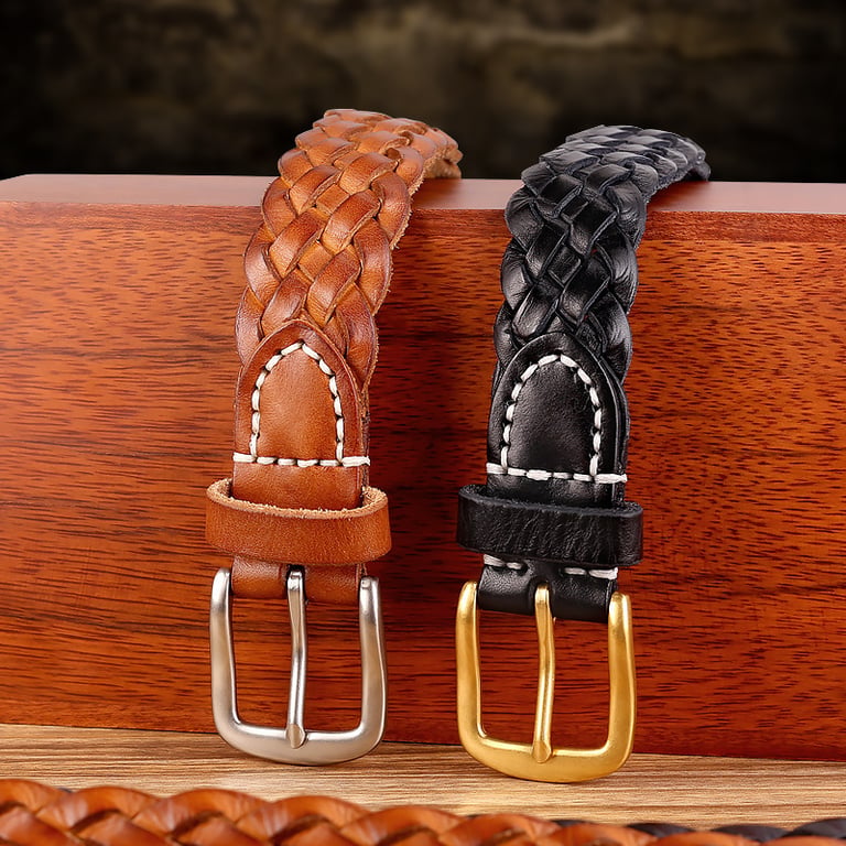 Vintage Woven Vegetable-Tanned Leather Belt | Canadian Made thumbnail 7