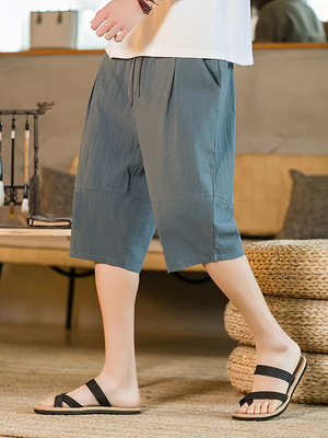 Summer Linen Capri Pants Men's Ice Silk thumbnail 7