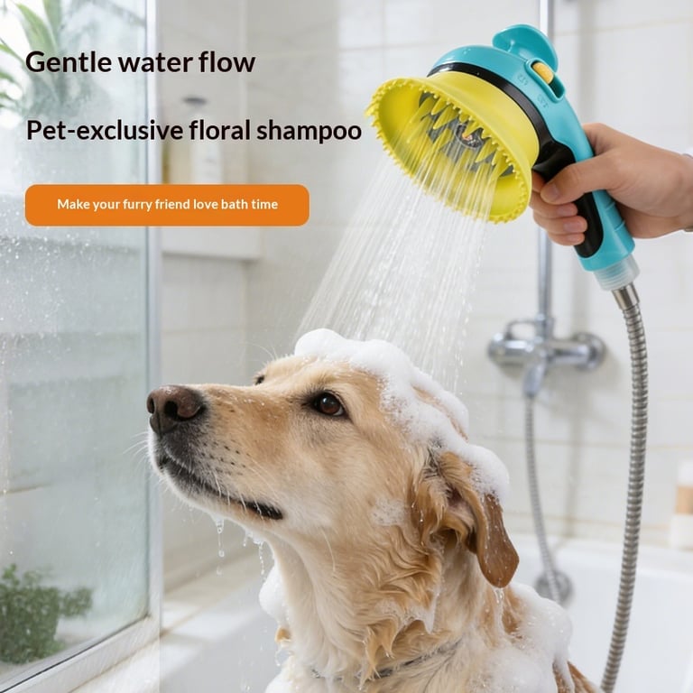 Pet Bathing Shower Head with Massage Bristles | Dogs & Cats thumbnail 14