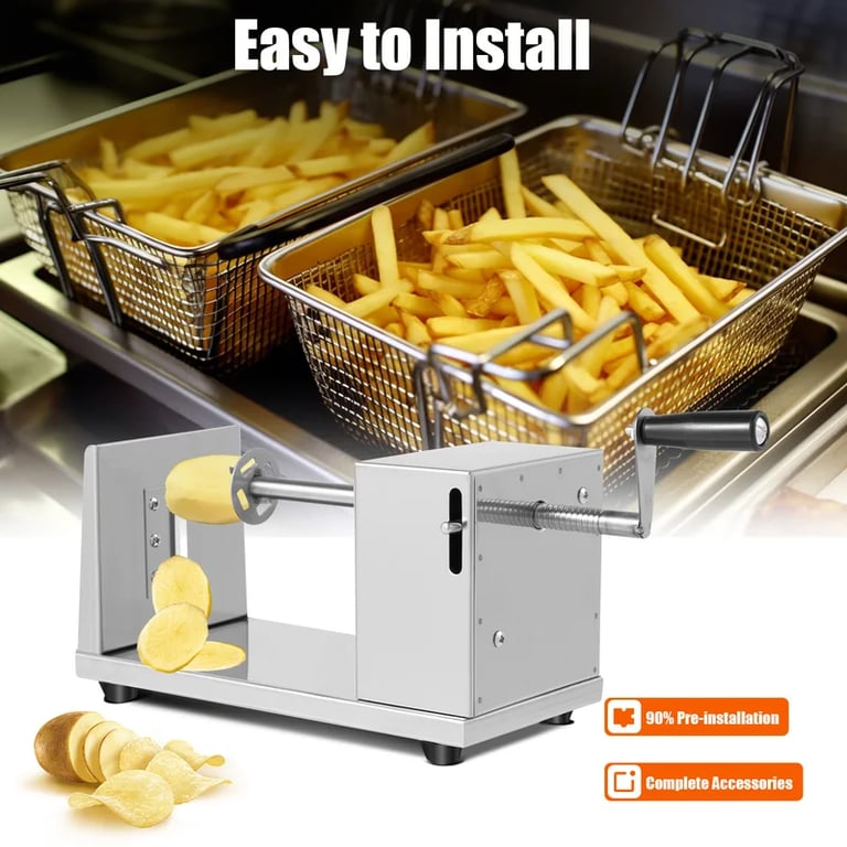 Stainless Steel Spiral Potato Slicer | Professional Twister Vegetable Cutter thumbnail 7