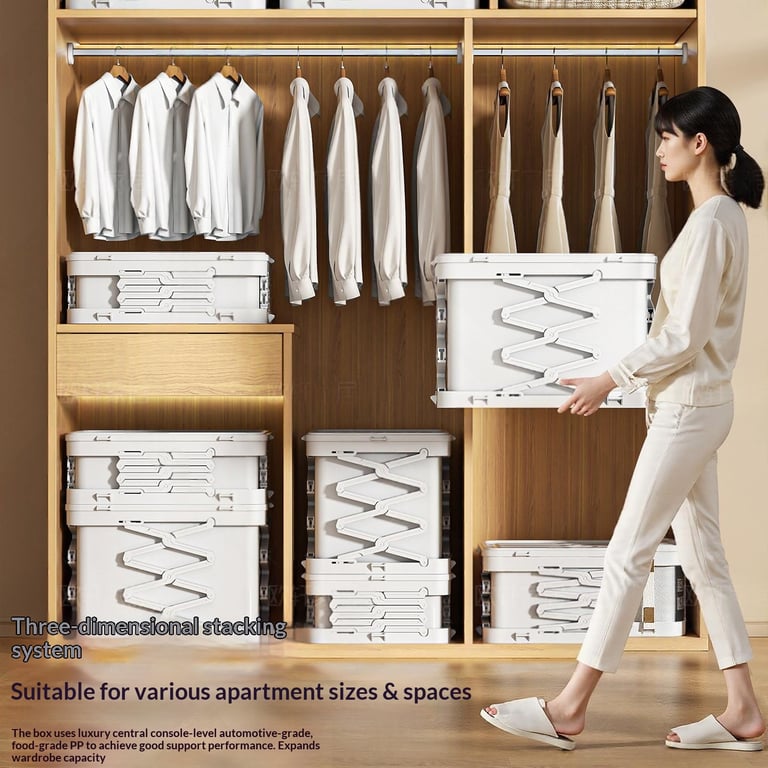 Foldable Plastic Storage Cabinet No Installation | Multi-Layer Organizer thumbnail 6