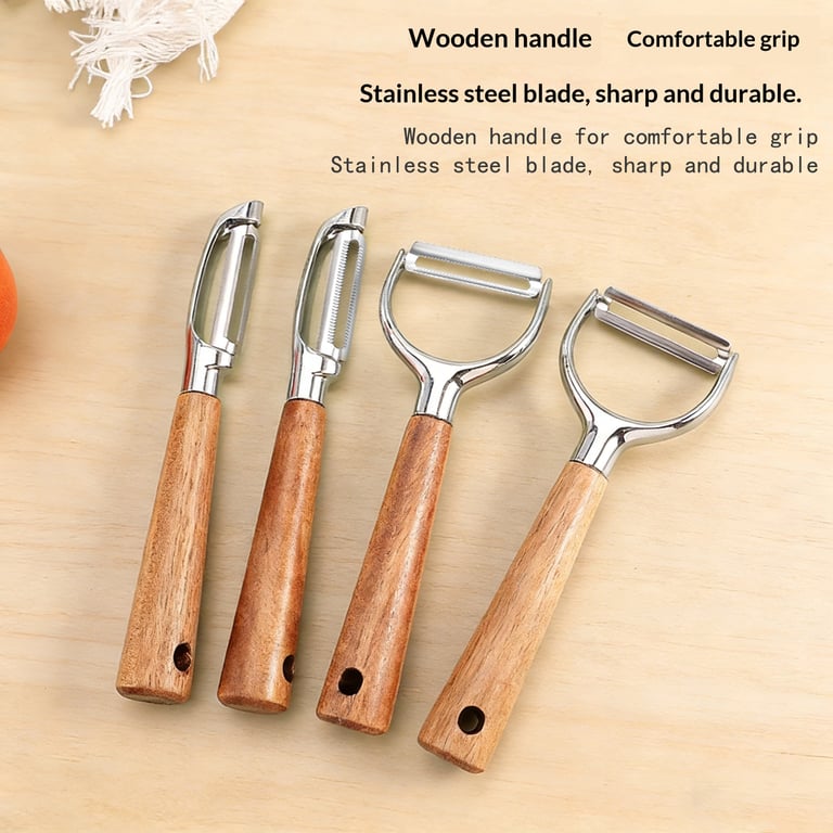 Stainless Steel Acacia Wood Peeler | Y-Shaped & I-Shaped Designs thumbnail 10