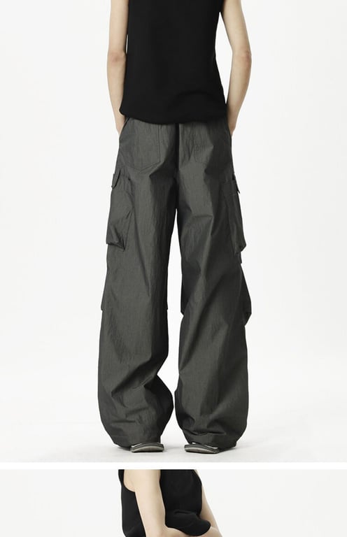 Loose-fit Casual Quick-drying Outdoor Pants | Wide-leg Cargo Style thumbnail 13