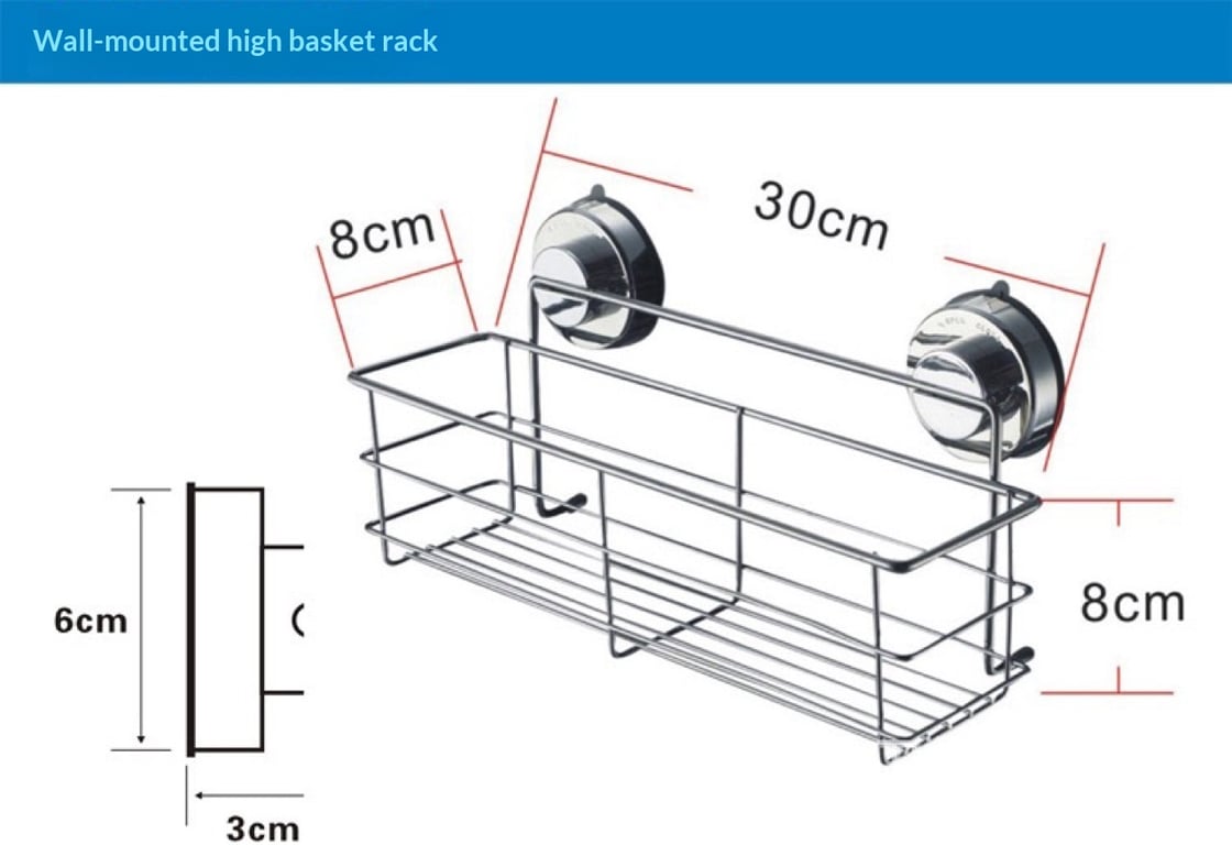 No-Drill Bathroom Shelf Cosmetic Organizer | Adhesive Wall Mount thumbnail 10