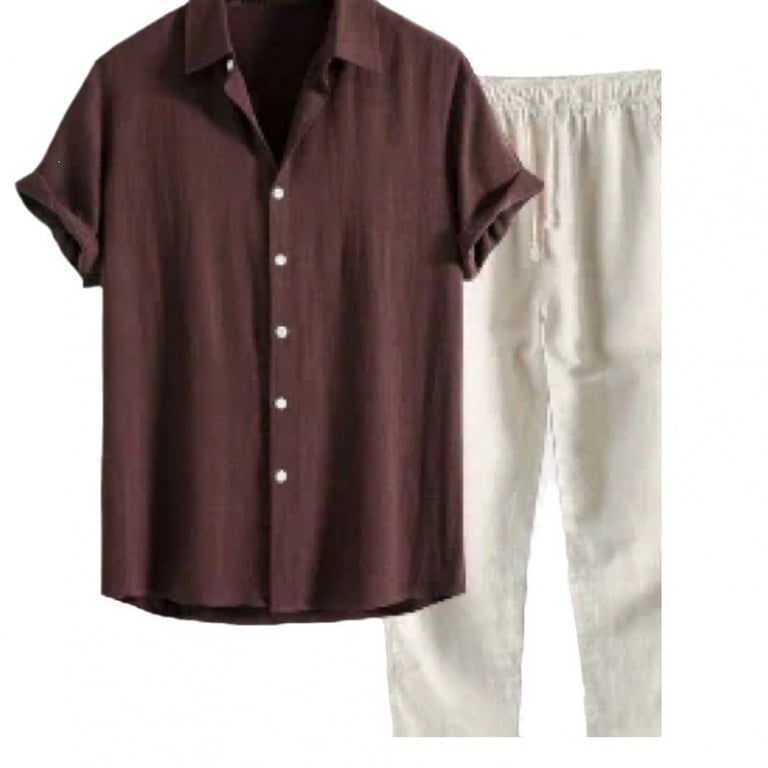 Casual Loose-fit Beach Set | Four-way Stretch Short-sleeve Shirt & Shorts thumbnail 5