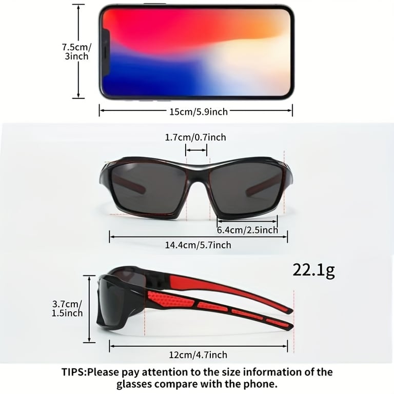 4 PCS Polarized Sports Sunglasses | Windproof UV Protection for Cycling & Fishing thumbnail 1