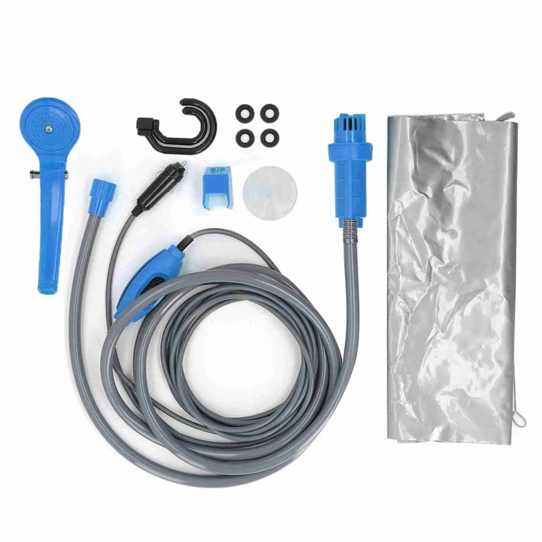 Car Plug Shower Kit 36W Portable Electric Vehicle Mounted Shower Kit For Outdoor Camping Car Washing Irrigation Blue thumbnail 10