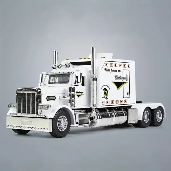 Semi Truck Toys For Boys | Metal Diecast Pull Back Truck With Light & Sound thumbnail 3