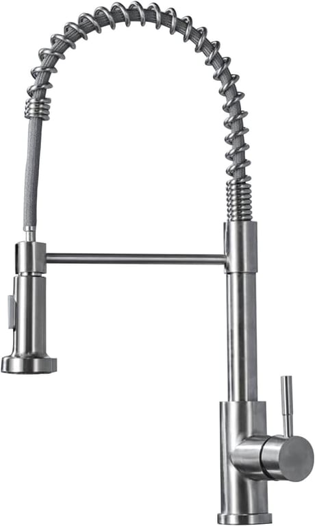 Modern Monobloc Pull Out Kitchen Mixer Tap Dual Spout Spray Single Lever 360 - image 1