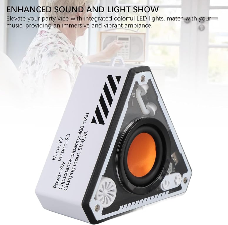 V2 Wireless Bluetooth Speaker Outdoor Portable Mecha Subwoofer thumbnail 2