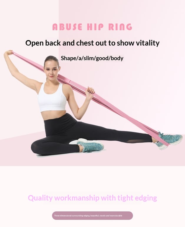 Fitness Waist-Slimming Pull-Up Resistance Band | Yoga Stretch Loop thumbnail 7