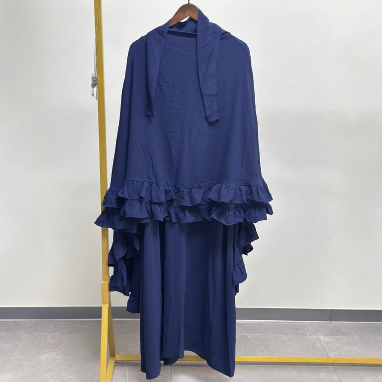 Women's Middle Eastern Robe Set with Attached Hijab | Modest Dress thumbnail 8